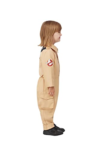 Smiffys 51530T2 Disfraz de Cazafantasmas con licencia oficial, unisex para niños, beige, edad de 3 a 4 años