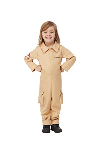 Smiffys 51530T2 Disfraz de Cazafantasmas con licencia oficial, unisex para niños, beige, edad de 3 a 4 años