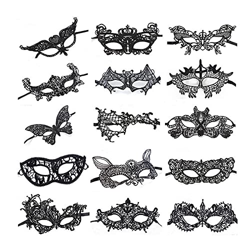 Smilbaley 15Pcs Máscara de Baile, Máscara de Baile de Máscaras, Máscaras de Disfraces Sexy, Máscara de La Mascarada, Cosplay Veneciano, Fiesta de Disfraces de Baile de Máscaras