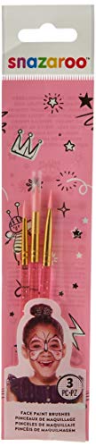 Snazaroo pinceles para pintura facial, color rosa, Set de 3 (Colart 1192503)