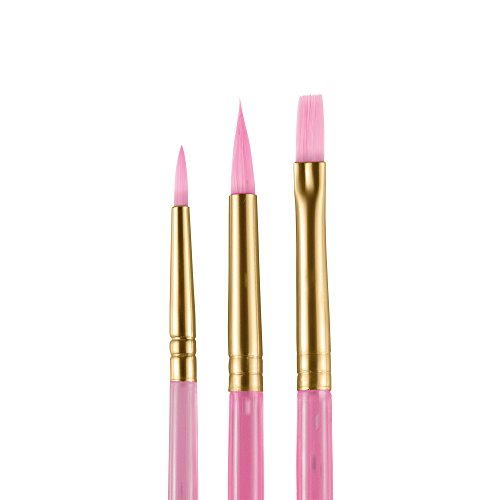 Snazaroo pinceles para pintura facial, color rosa, Set de 3 (Colart 1192503)