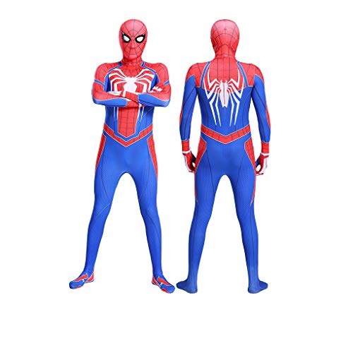 SnowDream Superhéroe Spiderman Disfraces niños Lycra Spandex Halloween Cosplay Zentai araña Verso Millas Morales Body Halloween Cosplay Disfraces Disfraces para niños,150