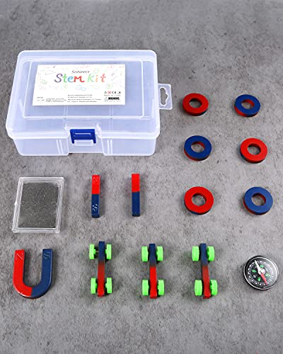 Sntieecr Labs Junior Science Magnetismo Set para la educación experimental, la ciencia experimento herramienta física juguetes educativos para niños y adolescentes