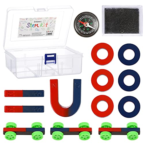 Sntieecr Labs Junior Science Magnetismo Set para la educación experimental, la ciencia experimento herramienta física juguetes educativos para niños y adolescentes