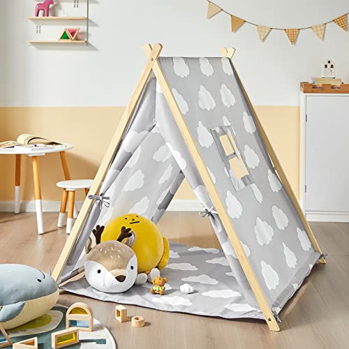 SoBuy OSS02-F01 Tienda de campaña Infantil, Tienda Tipi - Tienda de campaña Interior para niños con 2 Puertas y una Ventana 105 x 109 x 100 cm ES