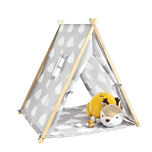 SoBuy OSS02-F01 Tienda de campaña Infantil, Tienda Tipi - Tienda de campaña Interior para niños con 2 Puertas y una Ventana 105 x 109 x 100 cm ES