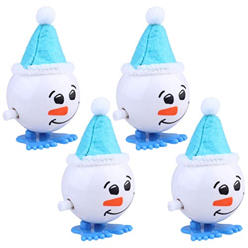 SOIMISS 4 Piezas de Juguetes de Cuerda Navideña con Sombrero Pingüino Balbuceo Figurita Juguete de Relojería Juguete para Caminar Juguete para Caminar Favor de La Fiesta Navideña para