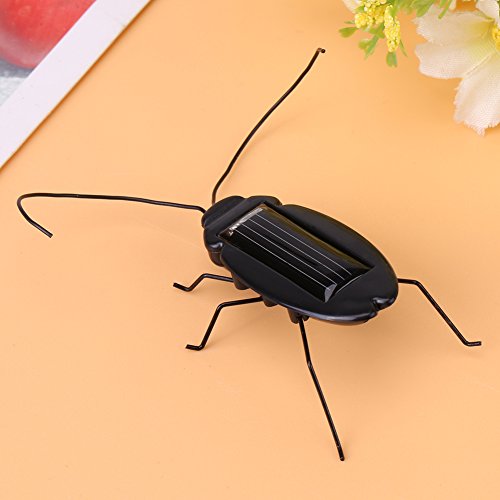 Solar Insect Toy, 1Pc Mini Magic Solar Energy Powered Cockroach / Grasshopper Novedad Tricky Intelligence Toys Regalo Divertido para niños(Cucaracha)