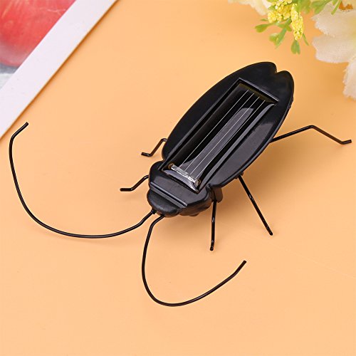 Solar Insect Toy, 1Pc Mini Magic Solar Energy Powered Cockroach / Grasshopper Novedad Tricky Intelligence Toys Regalo Divertido para niños(Cucaracha)