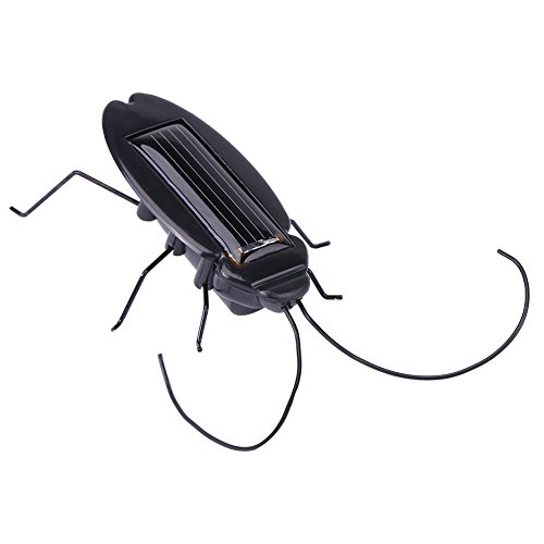 Solar Insect Toy, 1Pc Mini Magic Solar Energy Powered Cockroach / Grasshopper Novedad Tricky Intelligence Toys Regalo Divertido para niños(Cucaracha)