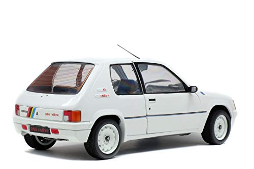 Solido 421184400 - Maqueta de Coche Peugeot 205 Rallye 1987 421184400-1 (Escala 1:18), Color Blanco