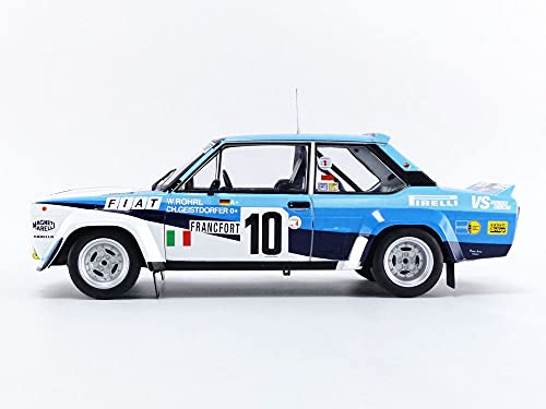 Solido 421187300 Fiat 131 Abarth #10, Rallye Monte Carlo 1980, Conductor: W. Tubo, Modelo de Coche, Escala 1:18, Color Blanco/Azul