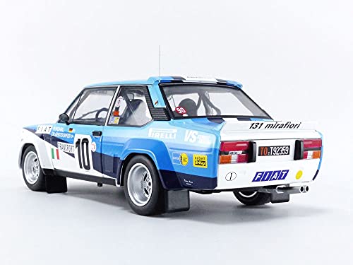 Solido 421187300 Fiat 131 Abarth #10, Rallye Monte Carlo 1980, Conductor: W. Tubo, Modelo de Coche, Escala 1:18, Color Blanco/Azul