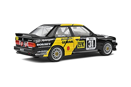 Solido BMW E30 M3#31 DTM 1988-Maqueta de Coche (Escala 1:18), Color Negro y Amarillo (421189300)