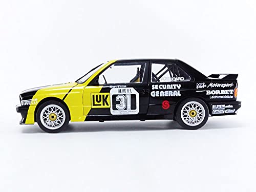 Solido BMW E30 M3#31 DTM 1988-Maqueta de Coche (Escala 1:18), Color Negro y Amarillo (421189300)