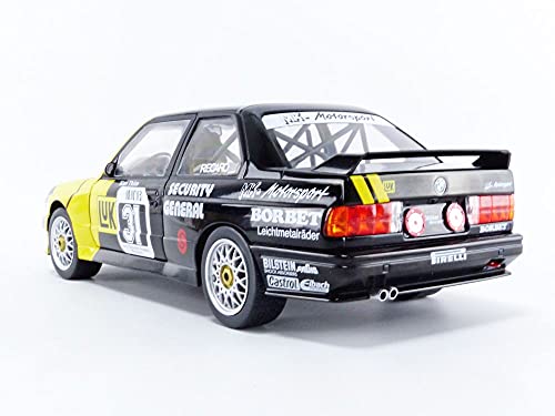 Solido BMW E30 M3#31 DTM 1988-Maqueta de Coche (Escala 1:18), Color Negro y Amarillo (421189300)