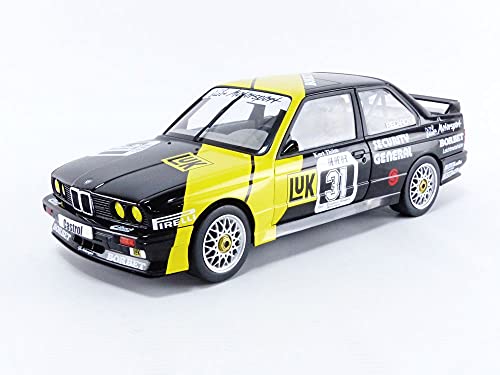 Solido BMW E30 M3#31 DTM 1988-Maqueta de Coche (Escala 1:18), Color Negro y Amarillo (421189300)