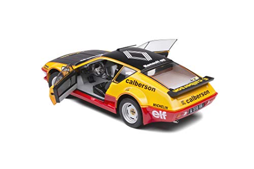 Solido- Renault Alpine A310 Pack GT 1983 Calberson Evocation-Maqueta de Coche (Escala 1:18), Color Naranja, Negro y Rojo (421186400)