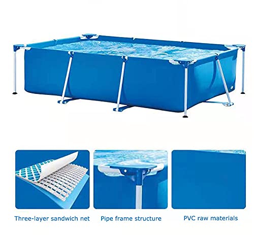 Sonze Piscina Hinchable Familiar PVC Ecológico,Piscina Hinchable Gruesa de PVC,Piscina de Soporte, Gruesa para Adultos Jugando al billar-220 x 150 x 60cm