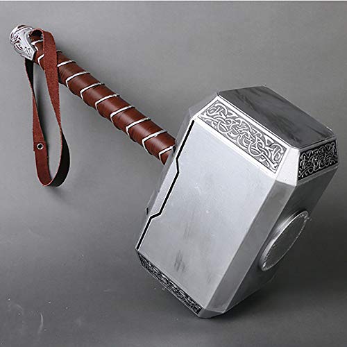 sookin Martillo de Thor MjöLnir Halloween Cosplay Costume Prop di Film 1: 1 Martillo Thor Ragnarok Arma UtileríA Cosplay Halloween para 44cm Thor's Hammer Thor Hammer PU Espuma 17"