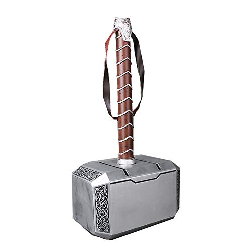 sookin Martillo de Thor MjöLnir Halloween Cosplay Costume Prop di Film 1: 1 Martillo Thor Ragnarok Arma UtileríA Cosplay Halloween para 44cm Thor's Hammer Thor Hammer PU Espuma 17"