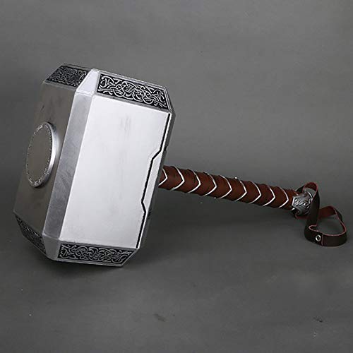 sookin Martillo de Thor MjöLnir Halloween Cosplay Costume Prop di Film 1: 1 Martillo Thor Ragnarok Arma UtileríA Cosplay Halloween para 44cm Thor's Hammer Thor Hammer PU Espuma 17"