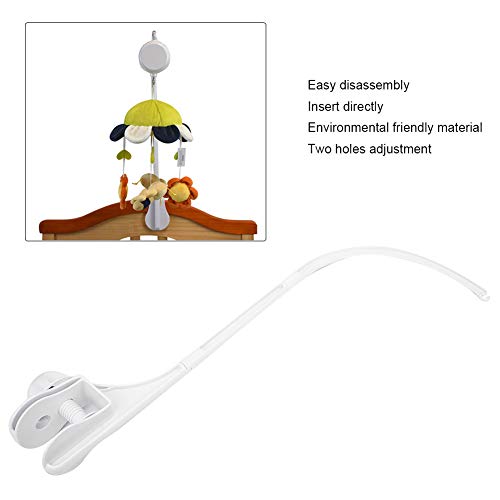 Soporte de sonajeros para bebés, Soporte de Juguete para Cama de bebé Instalación Simple para sonajeros para bebés para Colgar Juguetes y muñecas(Blanco)