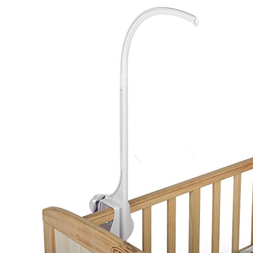 Soporte de sonajeros para bebés, Soporte de Juguete para Cama de bebé Instalación Simple para sonajeros para bebés para Colgar Juguetes y muñecas(Blanco)