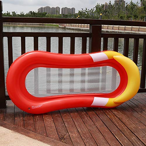 Soul hill Hamaca de Agua Inflable Cama Flotante Silla de salón de la trainera Piscina Accesorios Beach zcaqtajro (Color : Red)