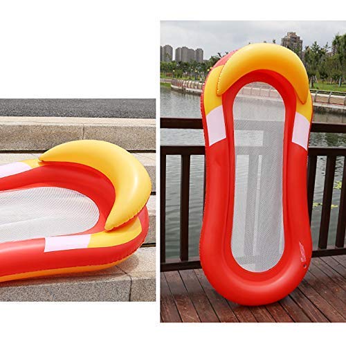 Soul hill Hamaca de Agua Inflable Cama Flotante Silla de salón de la trainera Piscina Accesorios Beach zcaqtajro (Color : Red)