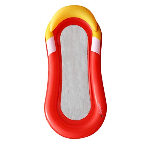 Soul hill Hamaca de Agua Inflable Cama Flotante Silla de salón de la trainera Piscina Accesorios Beach zcaqtajro (Color : Red)