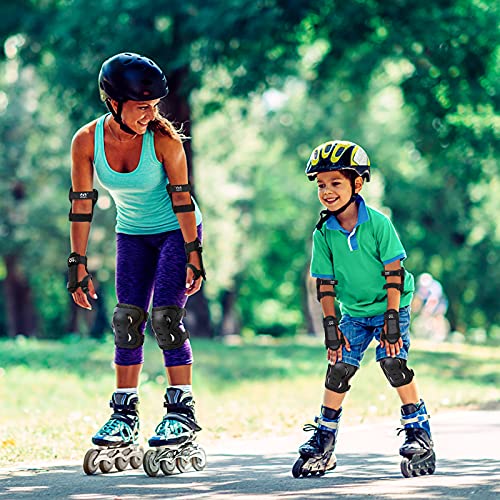 SPFASZEIV Protecciones Niños Bicicleta Patinaje Patinaje Deportes Rodilleras para Equipo de Protección 6 en 1 Rodilla Codo Rodilleras Protectores de muñeca Ajustables, Patinetas, Scooter, Ciclismo