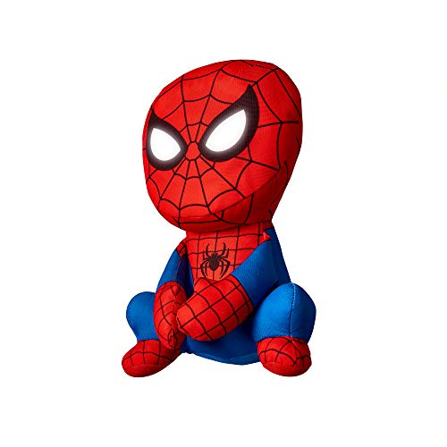 Spider-Man- Amigo Luminoso GoGlow-Luz de Noche y Juguete blandito, Color Rojo y Azul. (Moose Toys 14314)