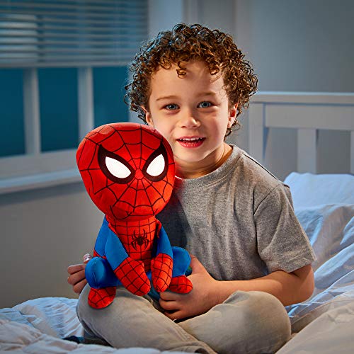 Spider-Man- Amigo Luminoso GoGlow-Luz de Noche y Juguete blandito, Color Rojo y Azul. (Moose Toys 14314)