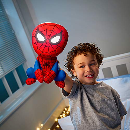 Spider-Man- Amigo Luminoso GoGlow-Luz de Noche y Juguete blandito, Color Rojo y Azul. (Moose Toys 14314)