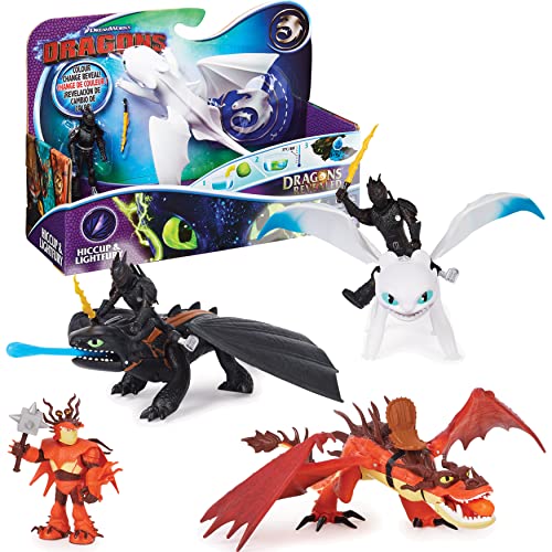 Spin Master (asst) Hiccup & Toothless Dragons Dragon & Viking-Figuras de Juguete, multicolor (20103709) , color/modelo surtido