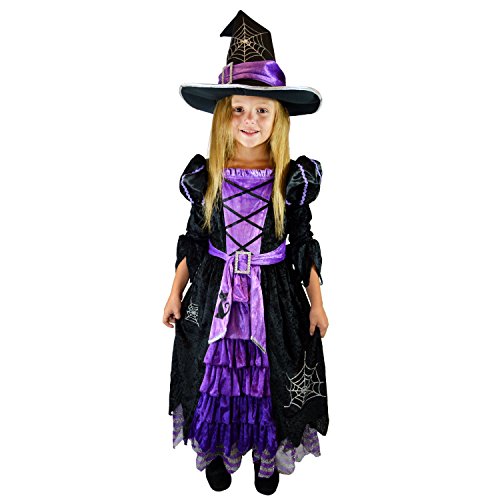 Spooktacular Creations Bruja de Cuento de Hadas Lindo de la Bruja de Vestuario Deluxe Set para niñas (Violeta, Medium)