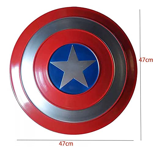 SPOTOR Escudo Capitan America 47cm Metal Personaje Interactivo Entre Padres E Hijos Que Se Disfraza Accesorios CapitáN AméRica Shield CapitáN Disfraz, Shield Bar Decoración