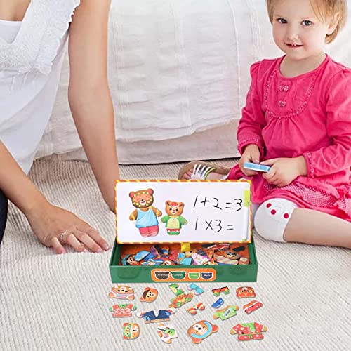 Sroomcla Rompecabezas de Vestir a la Familia de Osos, Lindos Juegos de Rompecabezas de Disfraces de Osos con Ropa Colorida, Juguetes a Juego Rompecabezas Creativo Gran Regalo para niños