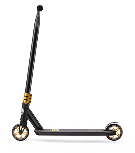 STAR SCOOTER Patinete Patineta Scooter Freestyle Stuntscooter para niños y niñas a Partir de 7 años y Adultos | 110 mm Edición Entrada | Negro Oro