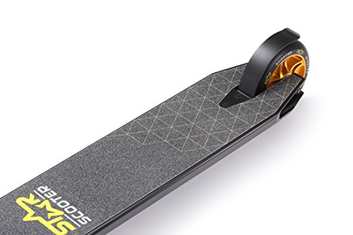 STAR SCOOTER Patinete Patineta Scooter Freestyle Stuntscooter para niños y niñas a Partir de 7 años y Adultos | 110 mm Edición Entrada | Negro Oro