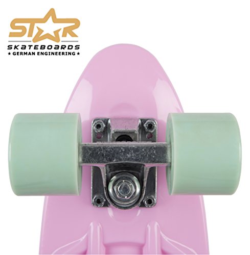 Star-Skateboards -60-RT-01-LPMT Patineta de Flamenco y Pimienta, Rosa/Menta