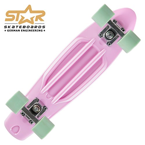 Star-Skateboards -60-RT-01-LPMT Patineta de Flamenco y Pimienta, Rosa/Menta