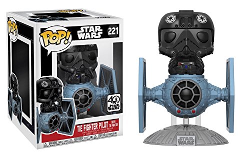 Star Wars Figura de Vinilo Fighter with Tie Pilot, Multicolor, Standard (Funko 20106)