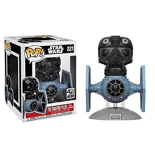 Star Wars Figura de Vinilo Fighter with Tie Pilot, Multicolor, Standard (Funko 20106)