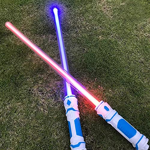 Star Wars la luz Espada, 2 en 1 Light Sabres para Niños, Cosplay de la Espada Luminosa Juguete de la luz del Palillo de Niños de Juguete Muchachos del Regalo B