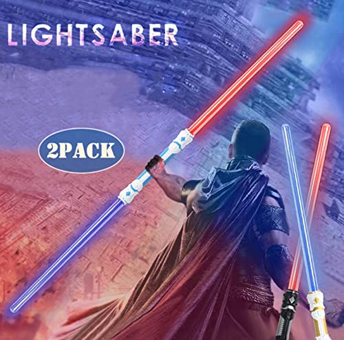 Star Wars la luz Espada, 2 en 1 Light Sabres para Niños, Cosplay de la Espada Luminosa Juguete de la luz del Palillo de Niños de Juguete Muchachos del Regalo B