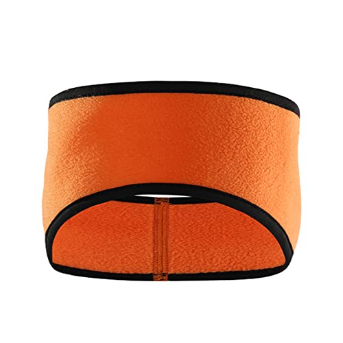 Steelwingsf Banda más cálida para el oído Absorción de sudor Forro polar único ancho al aire libre Headwear Hairband Tangerine