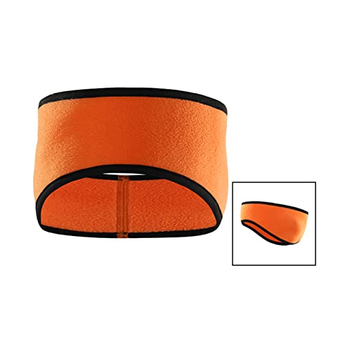 Steelwingsf Banda más cálida para el oído Absorción de sudor Forro polar único ancho al aire libre Headwear Hairband Tangerine