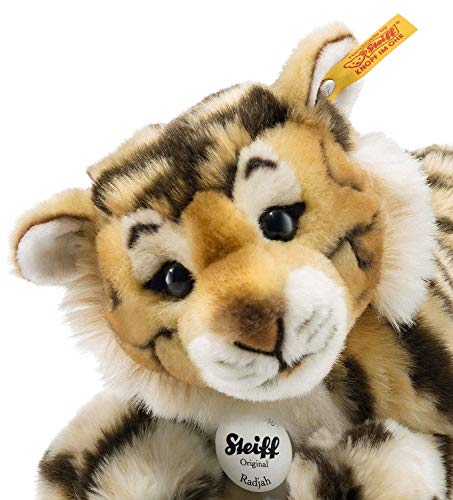 Steiff 066269 Radjah - Cachorro de Tigre de Peluche articulado Tumbado (28 cm)